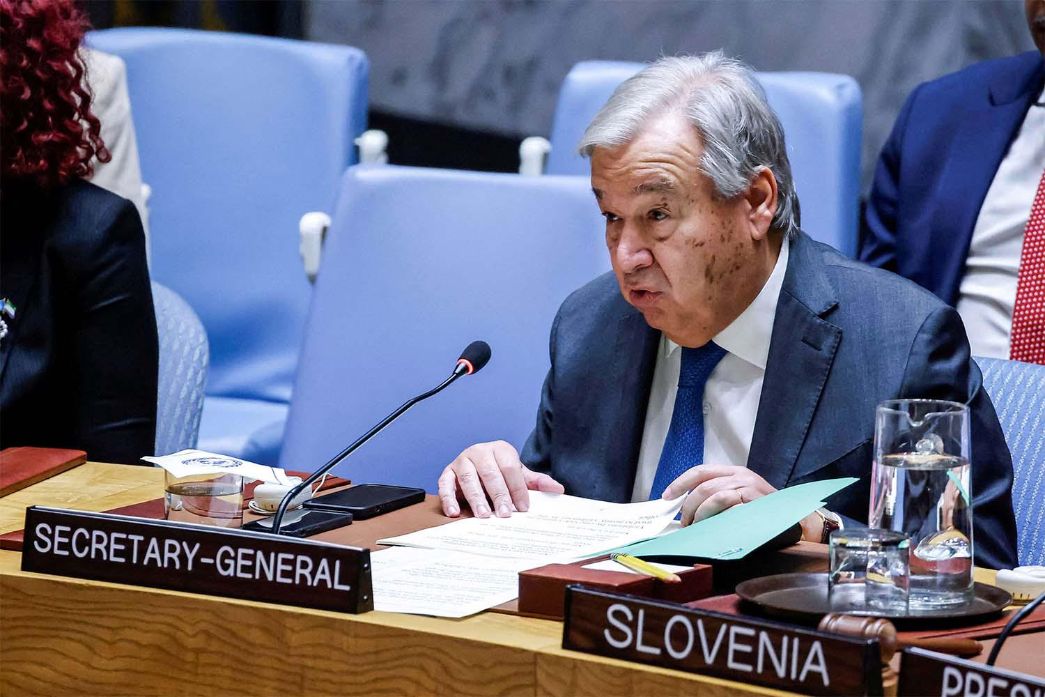 UN chief Antonio Guterres 