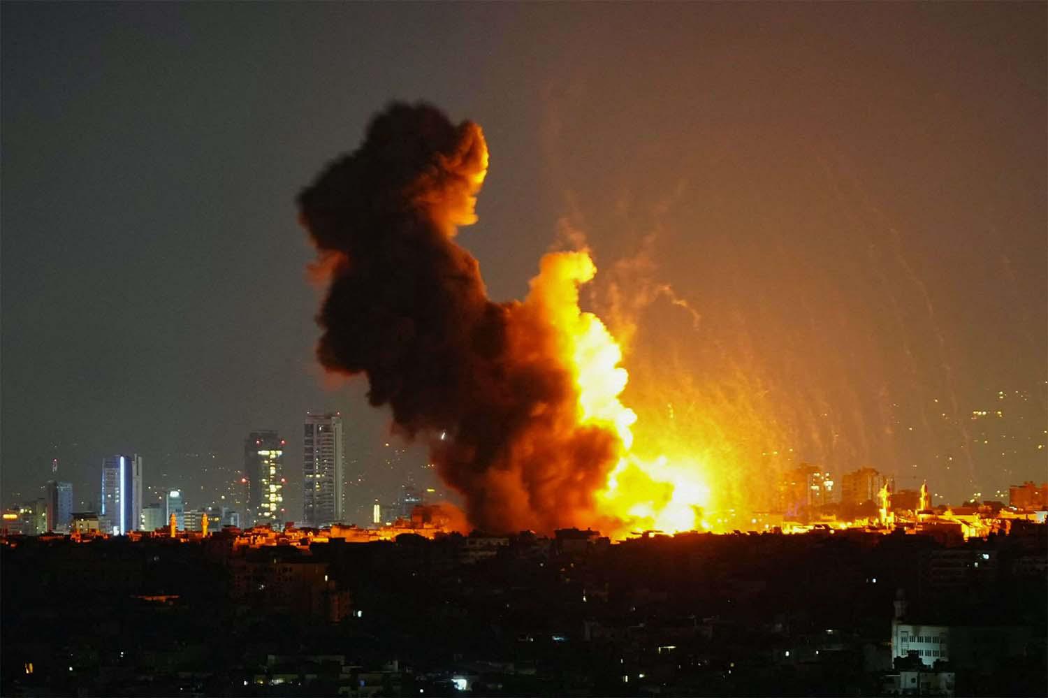 Beirut under Israeli bombardments