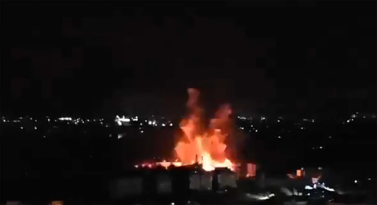 Explosion in Tehran following Israeli airstrikes