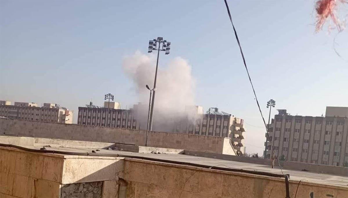 Aleppo university's student dormitories shelled