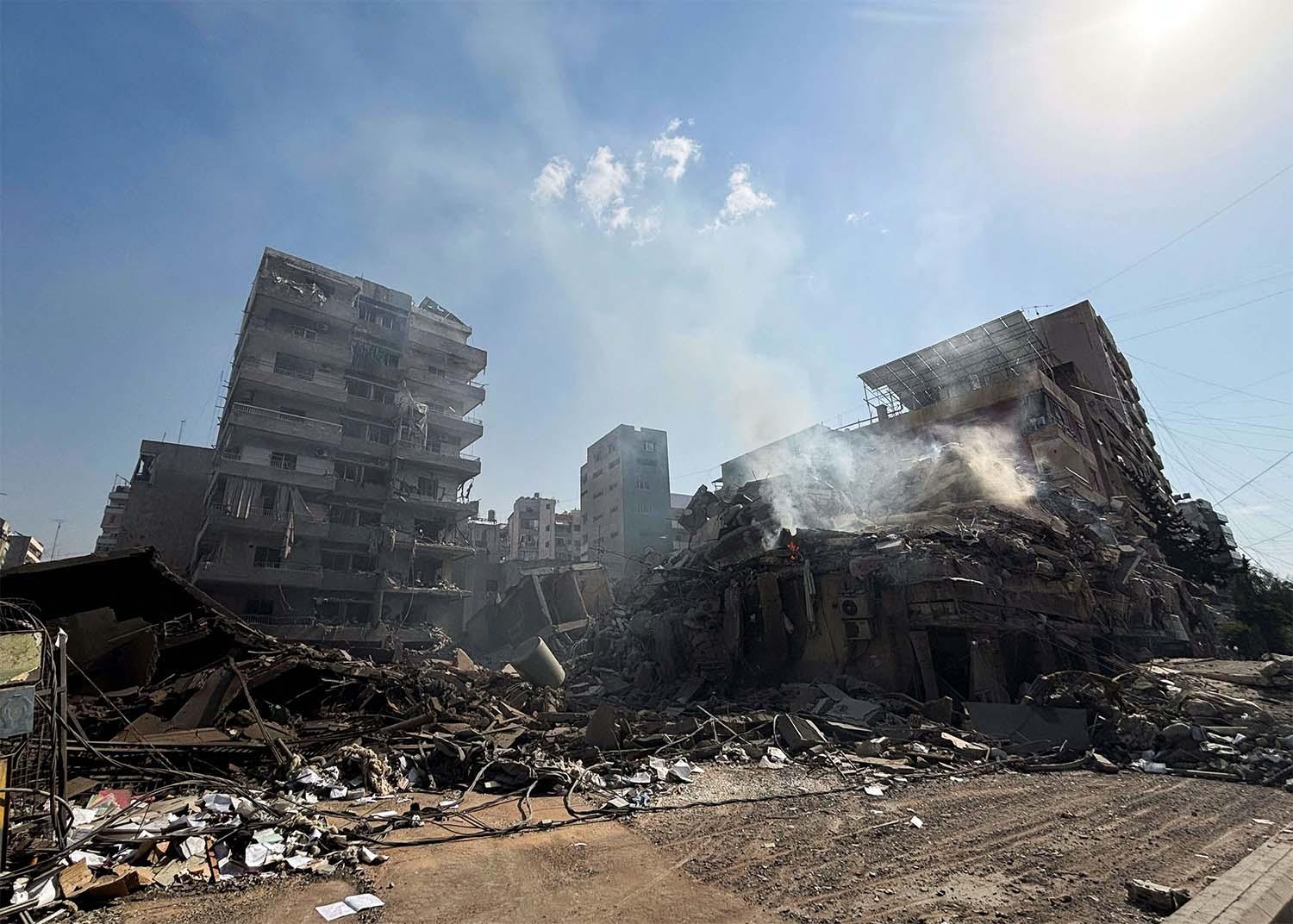 Beirut's southern suburbs reduced to rubble