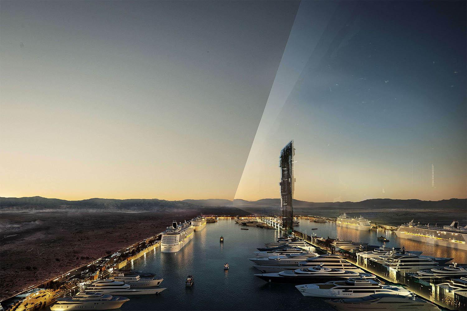 Saudi Arabia's NEOM shows the design plan for the 500-metre tall parallel structures, known collectively as The Line