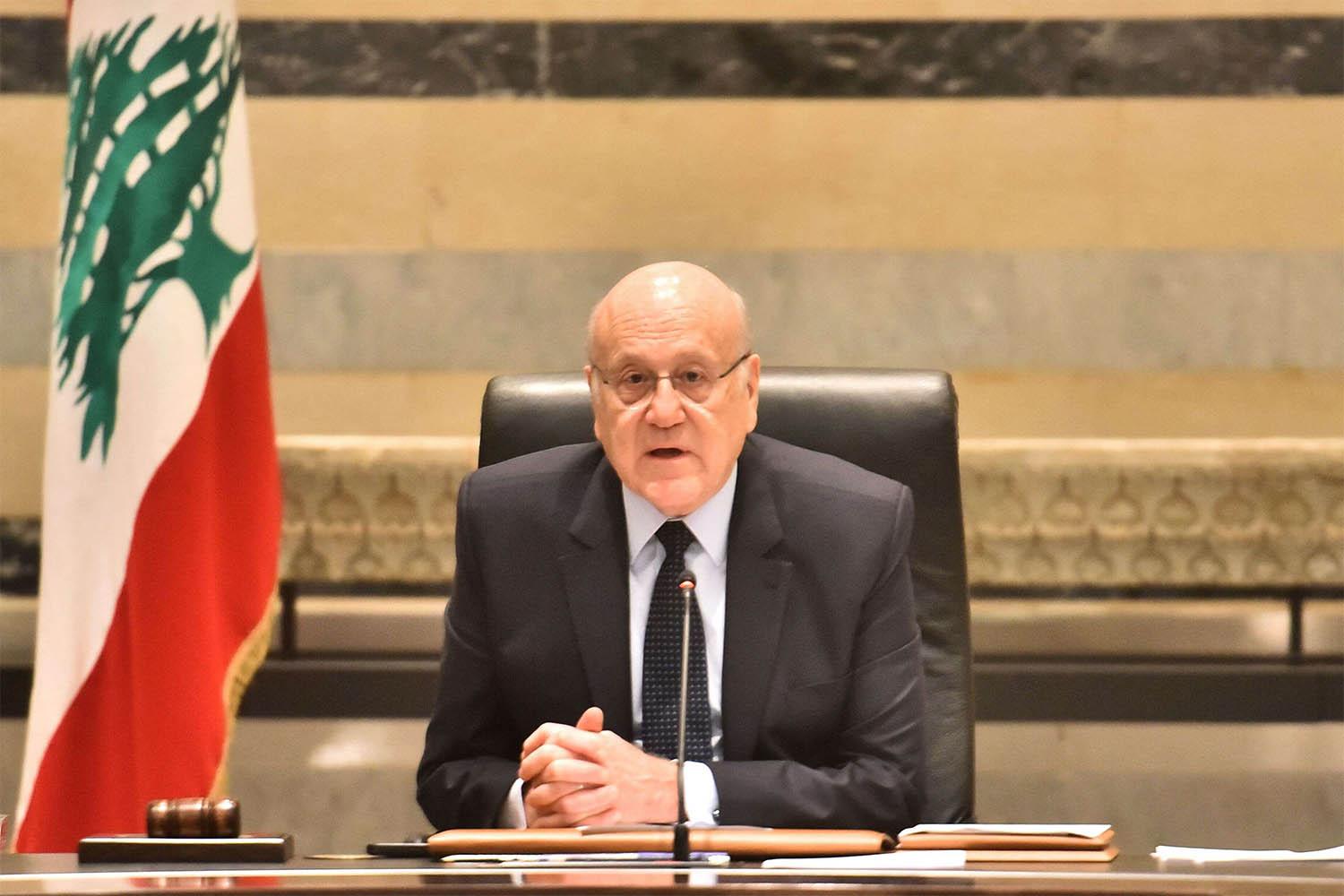 Lebanon's caretaker Prime Minister Najib Mikati 
