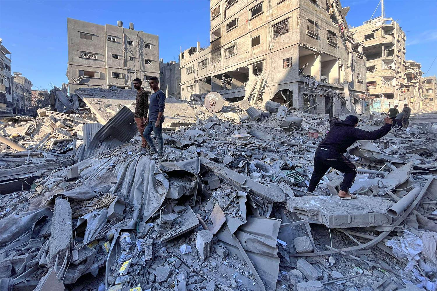 The building was flattened by the Israeli airstrike