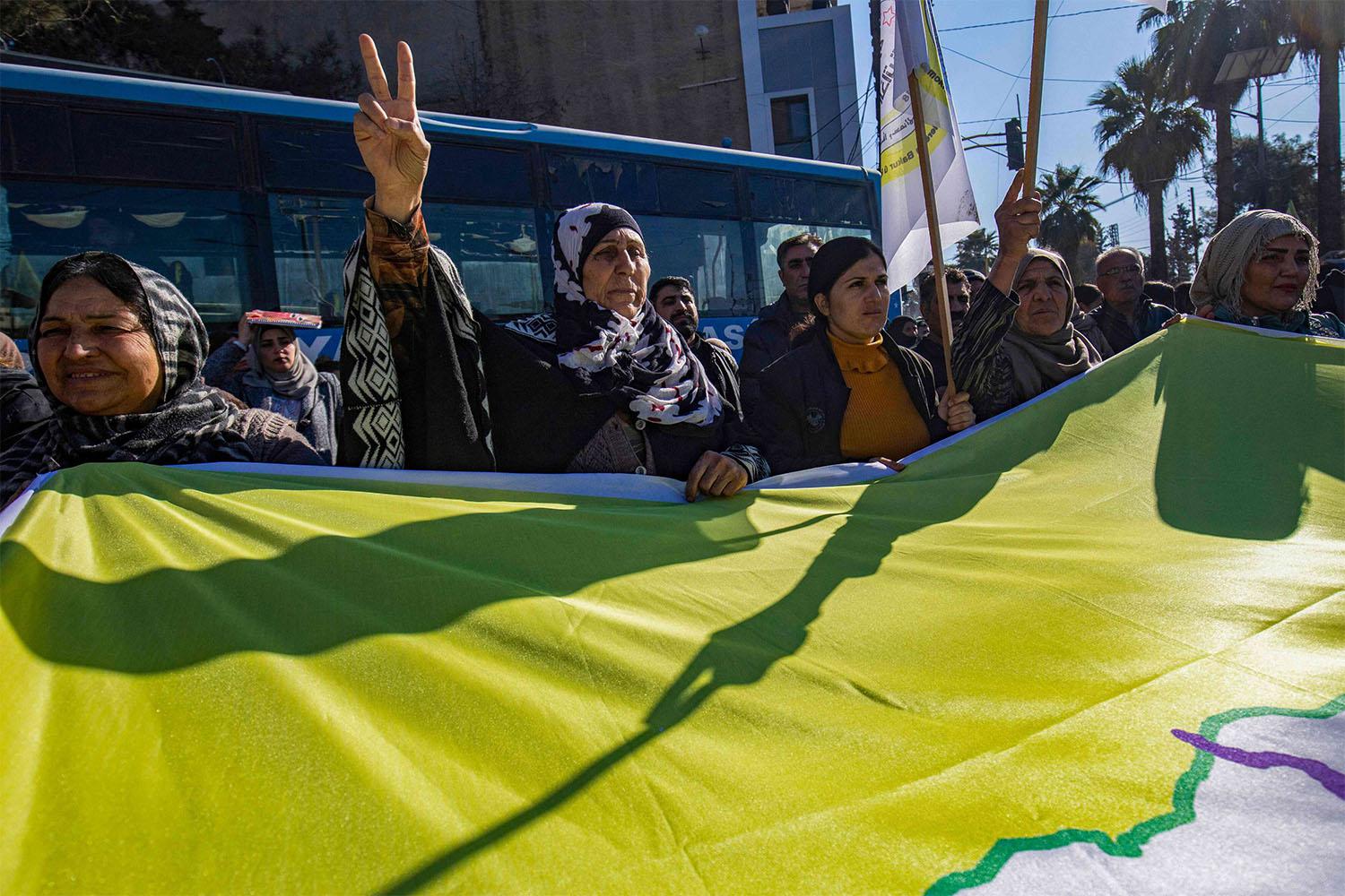 Syria's dominant Kurdish groups embrace an ideology emphasising socialism and feminism 