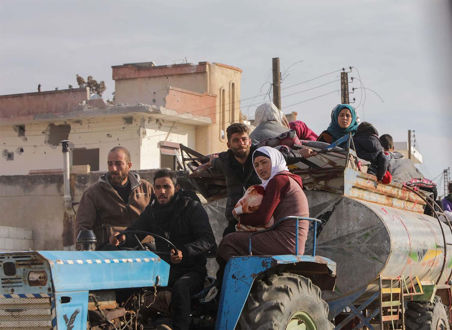 Syrians fleeing the conflict