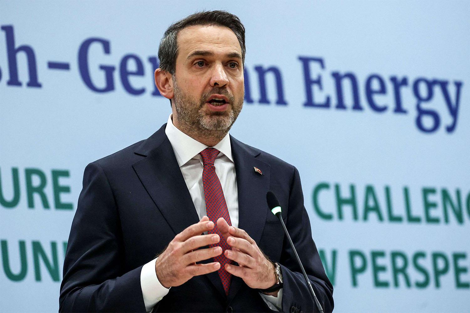 Turkey's Energy Minister Alparslan Bayraktar 
