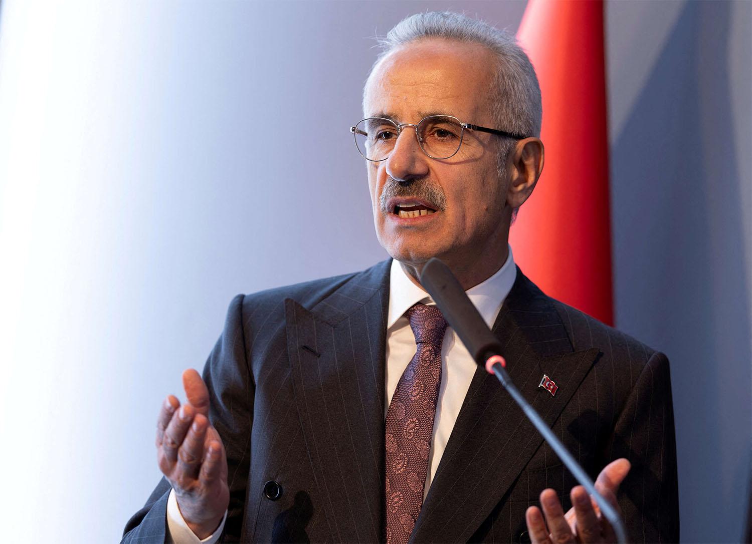 Turkey's Minister of Transport and Infrastructure Abdulkadir Uraloglu 