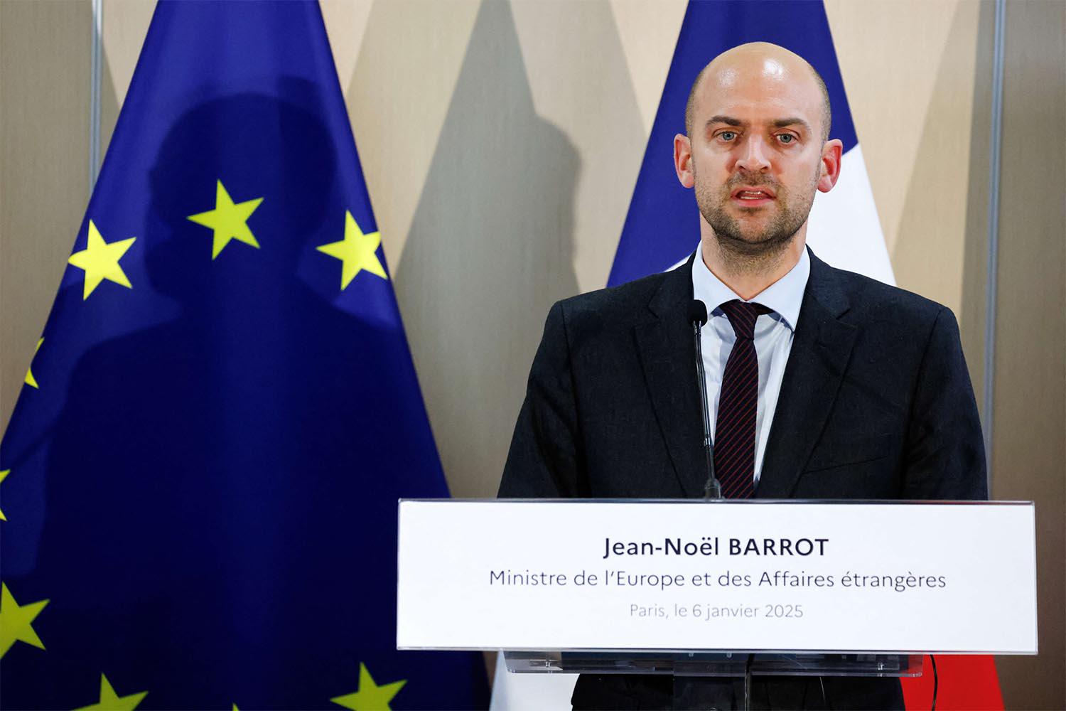 French Foreign Minister Jean-Noel Barrot 