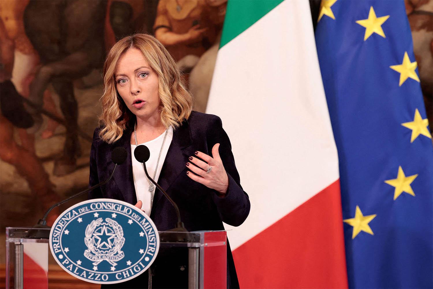 Italian Prime Minister Giorgia Meloni 