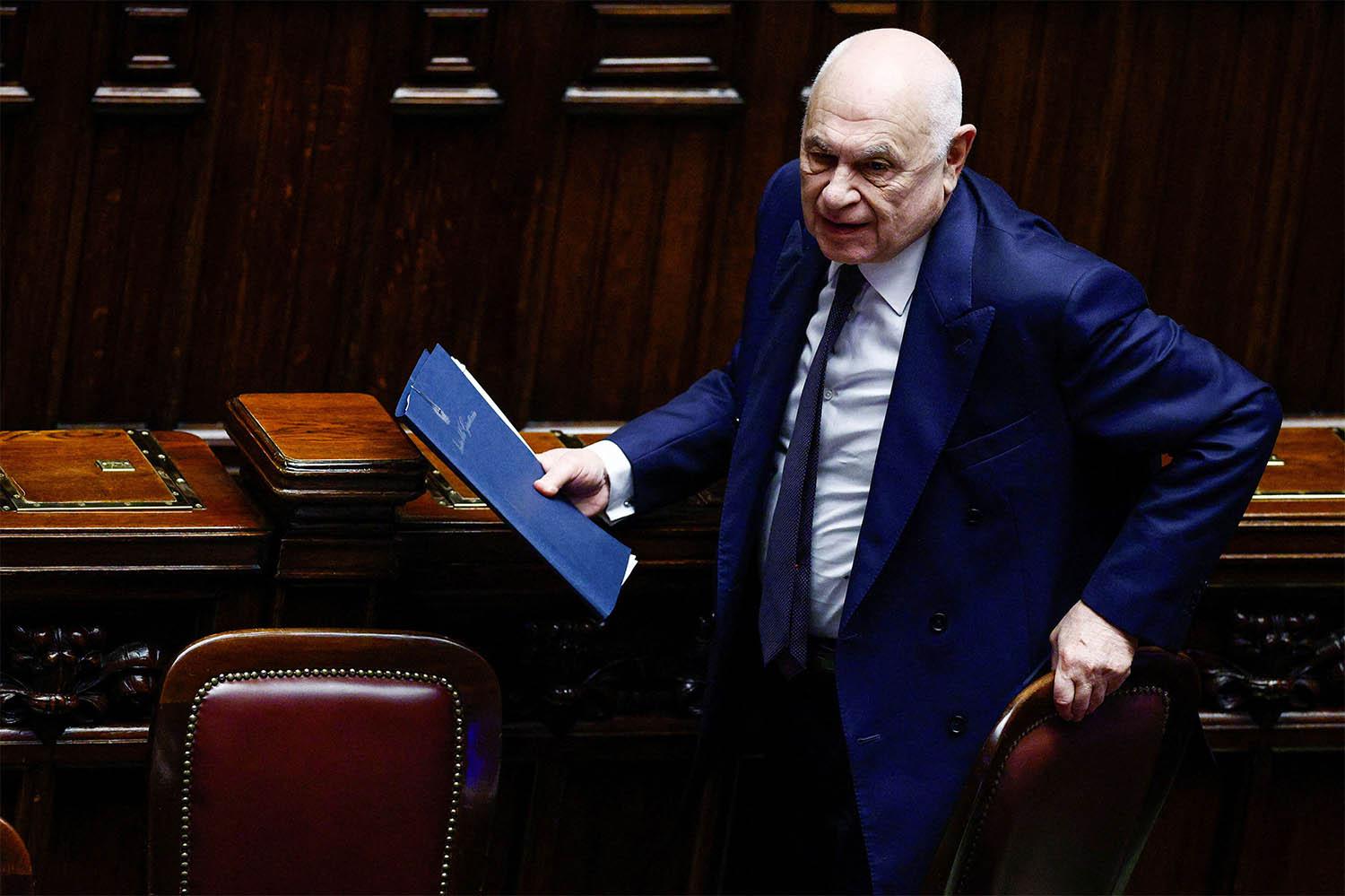 Italy's justice minister Carlo Nordio