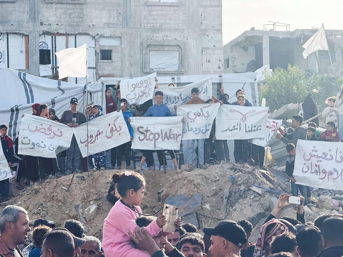 تظاهرة ضد حماس في بيت لاهيا