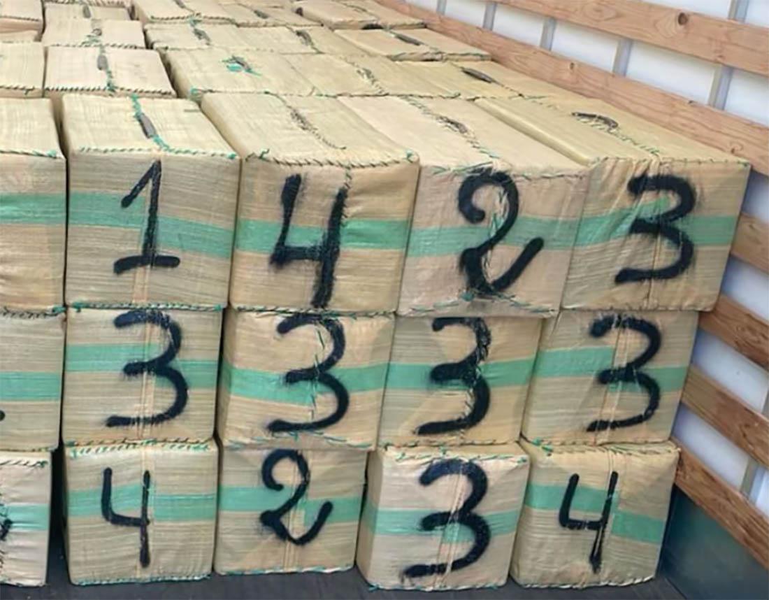 Authorities seized 140 bundles of chira