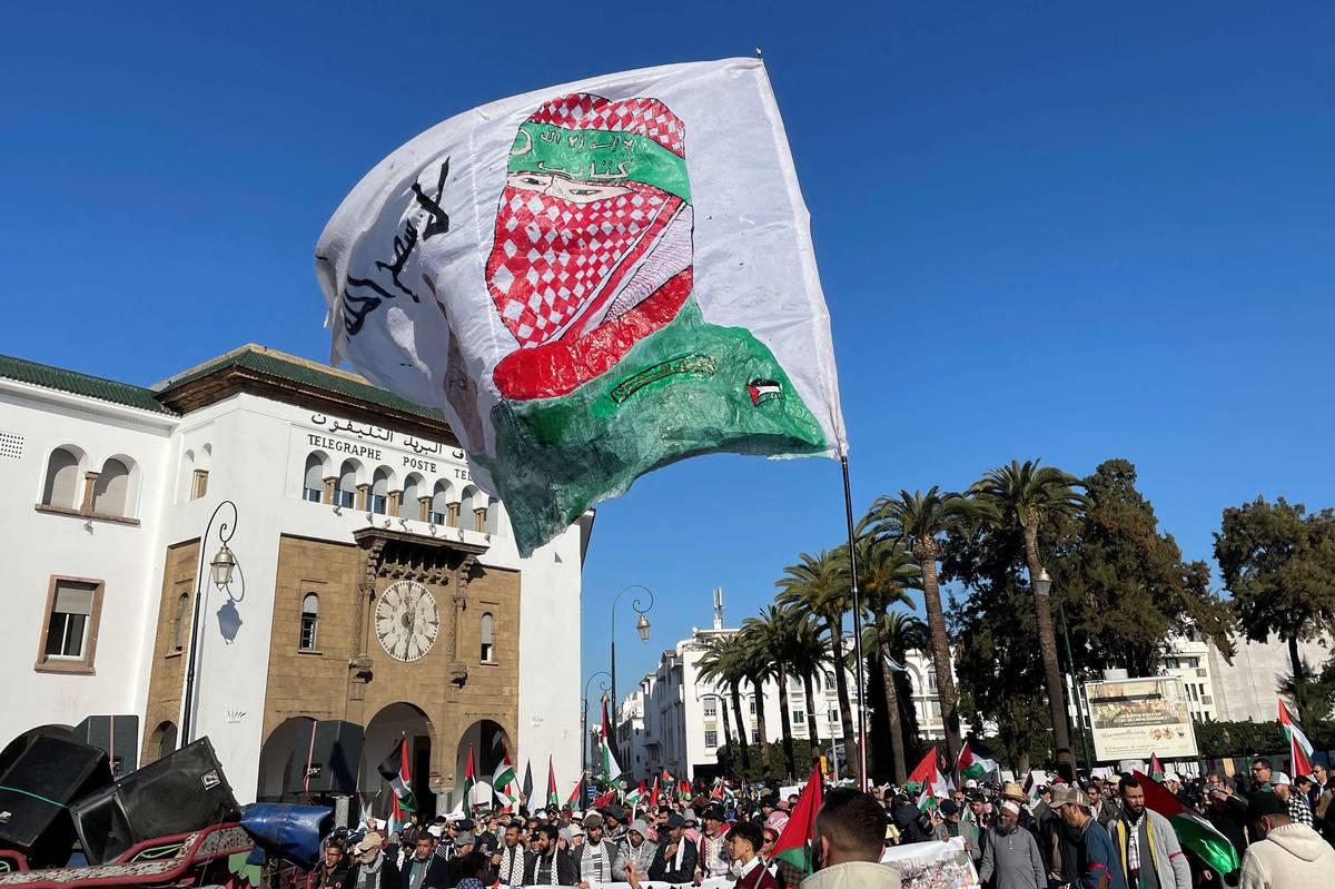 تظاهرة مؤيدة للفلسطينيين في الرباط