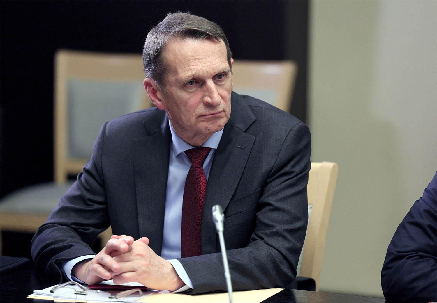 Russian Foreign Intelligence Service (SVR) Director Sergey Naryshkin