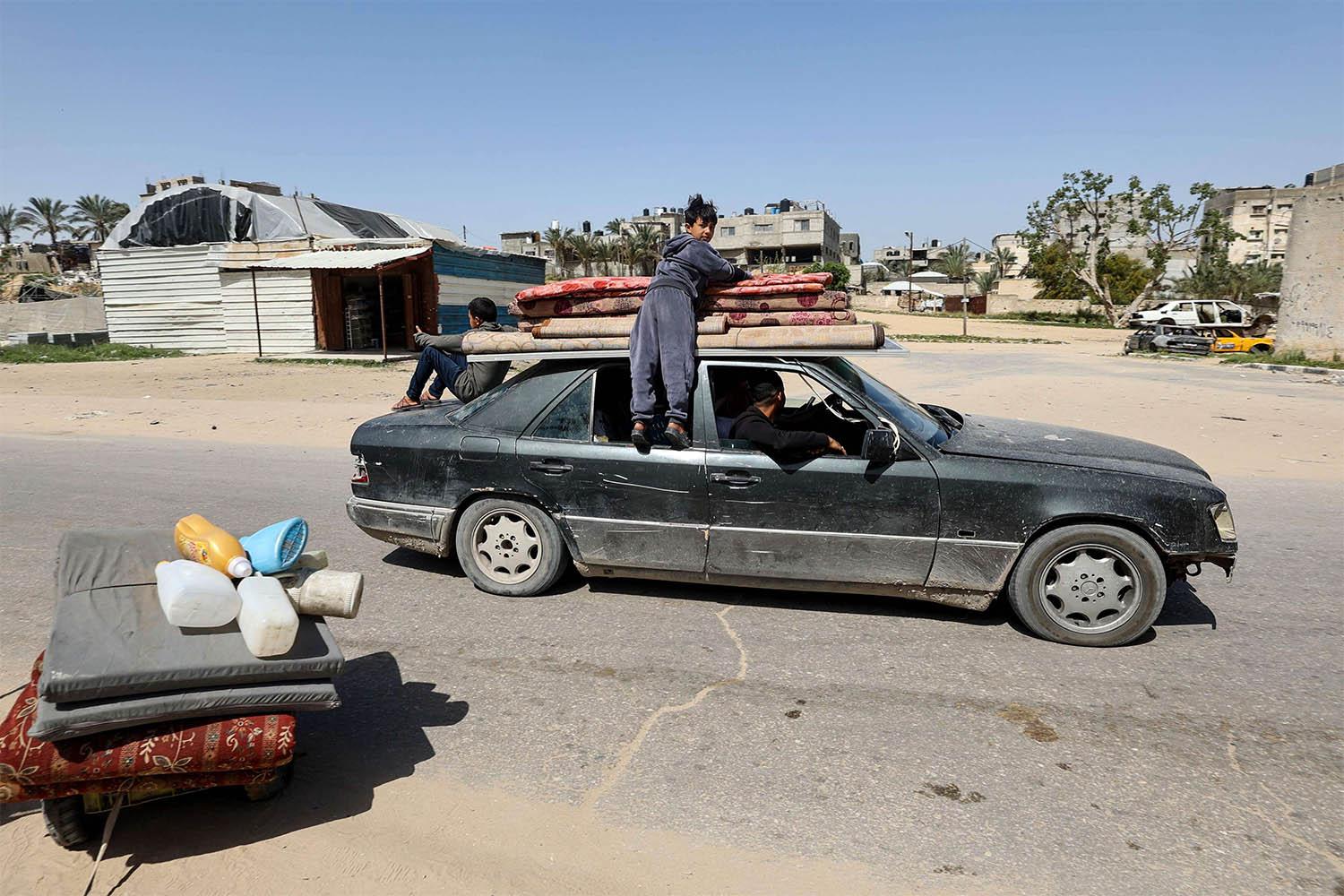 Gazans fleeing 