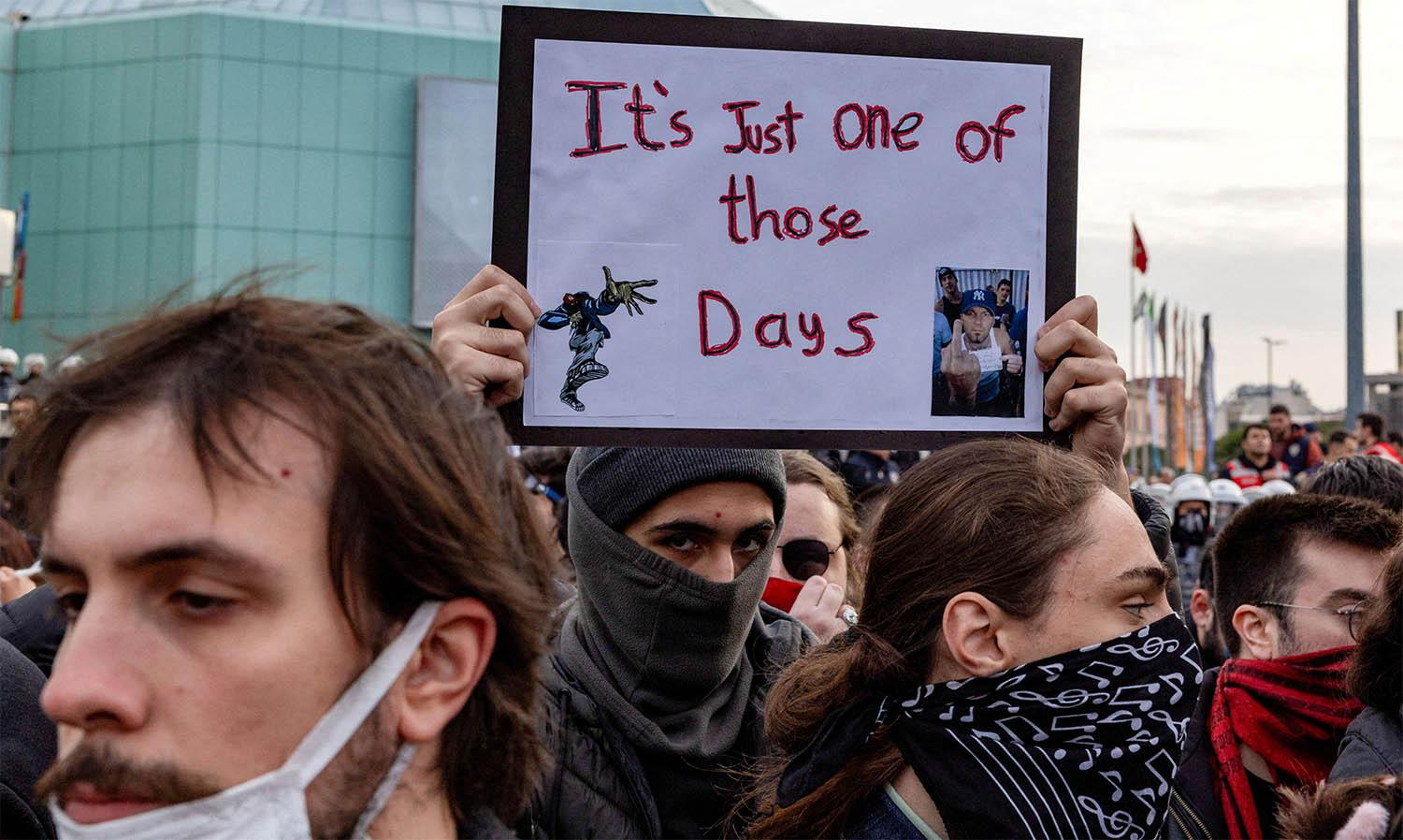 Some don't want to show their faces because the police could come for them