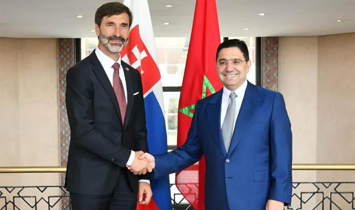 Bourita shaking hands with Blanár