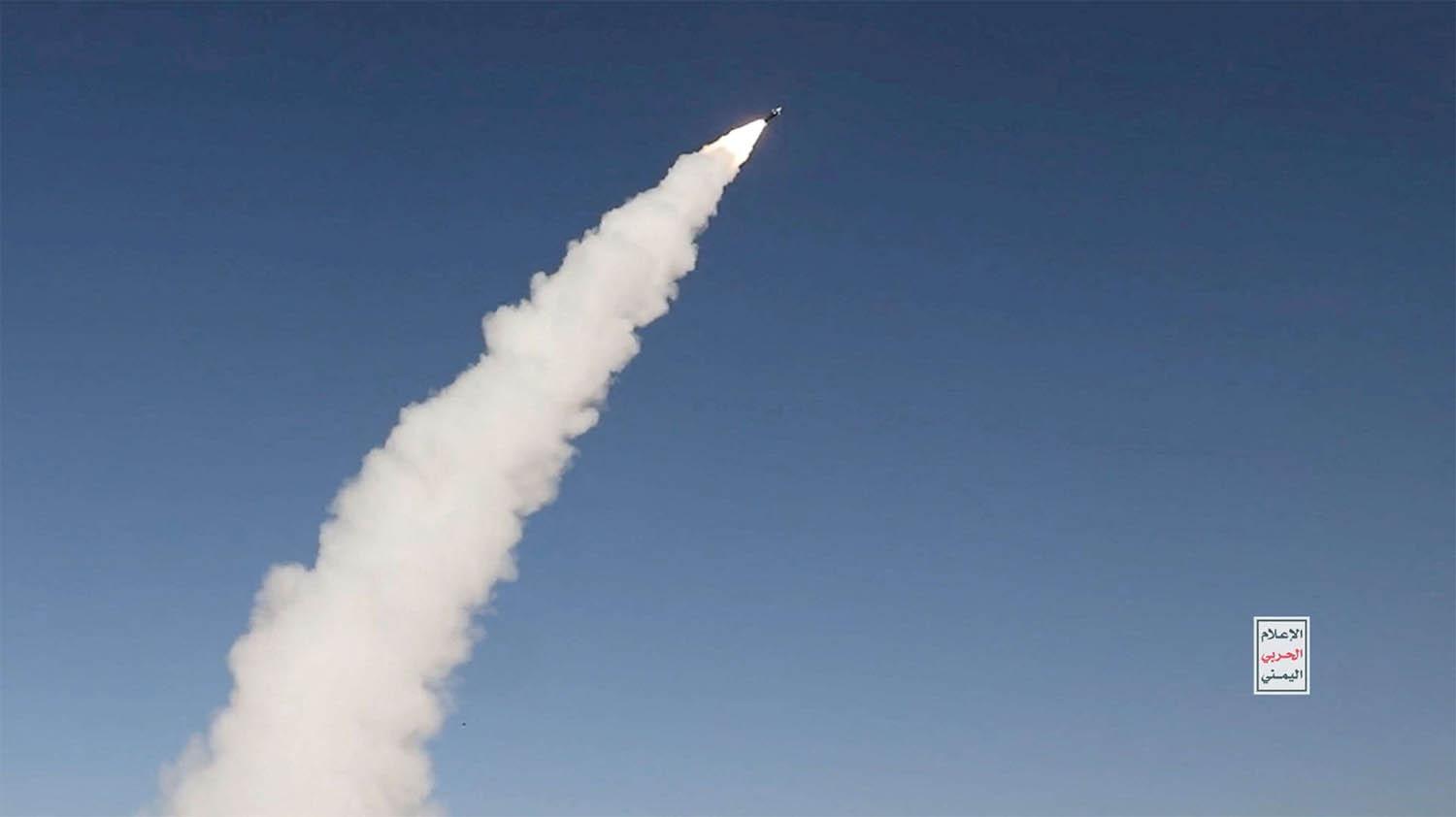 A Houthi ballistic missile 