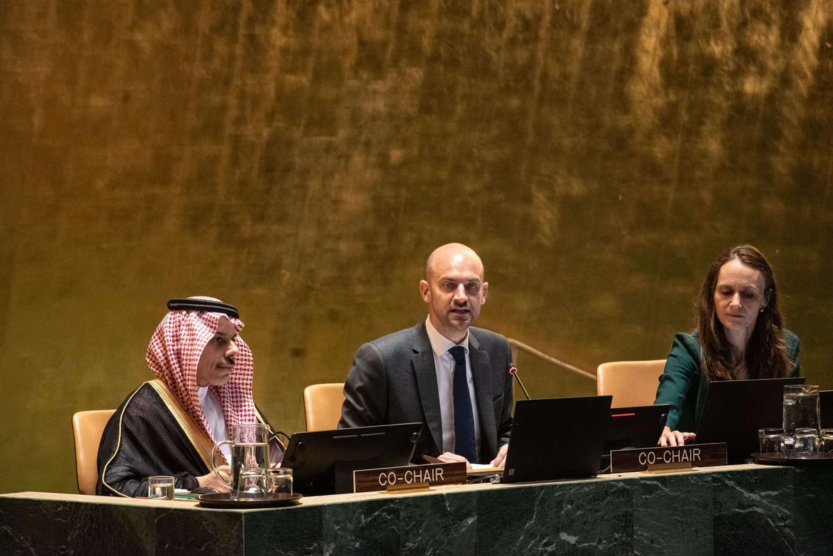 الدبلوماسية السعودية تحشد دوليا لتبني خيار حل الدولتين سبيلا لانهاء الصراع الفلسطيني الاسرائيلي 