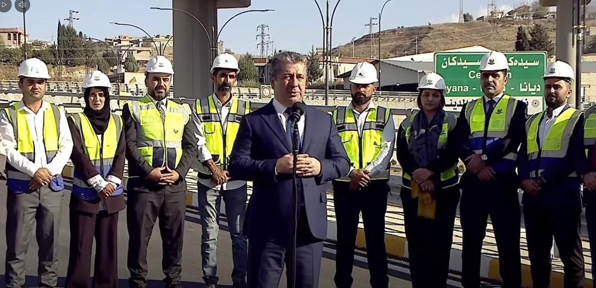 مسرور بارزاني يفتتح جسر سوران المرتفع ويؤكد التزام حكومته بالتنمية المتوازنة.