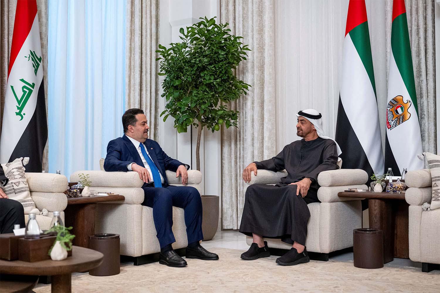 The UAE President and Iraqi PM also discussed a range of regional and international issues 