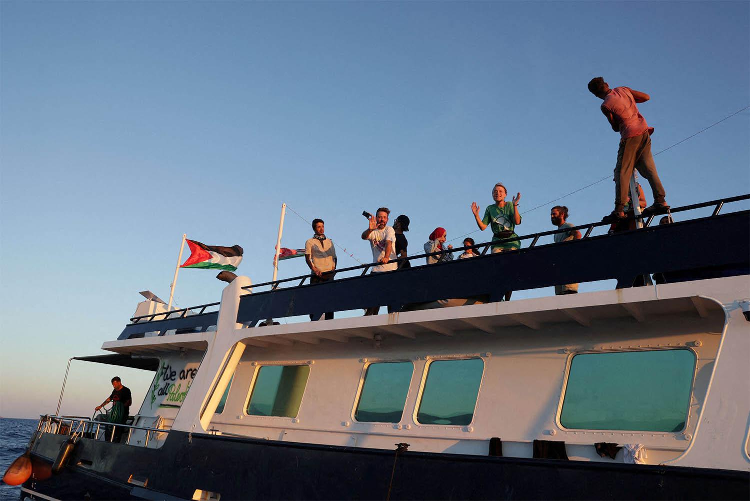 The flotilla aims to break Israel's blockade of Gaza