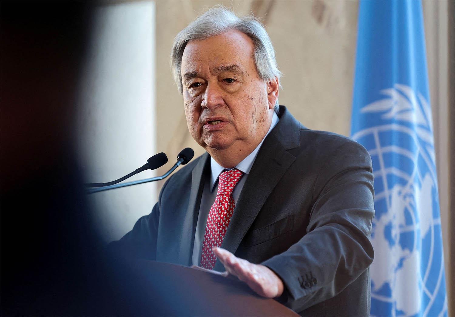 Guterres: Food, water, medicine and fuel must flow in waves and without obstruction