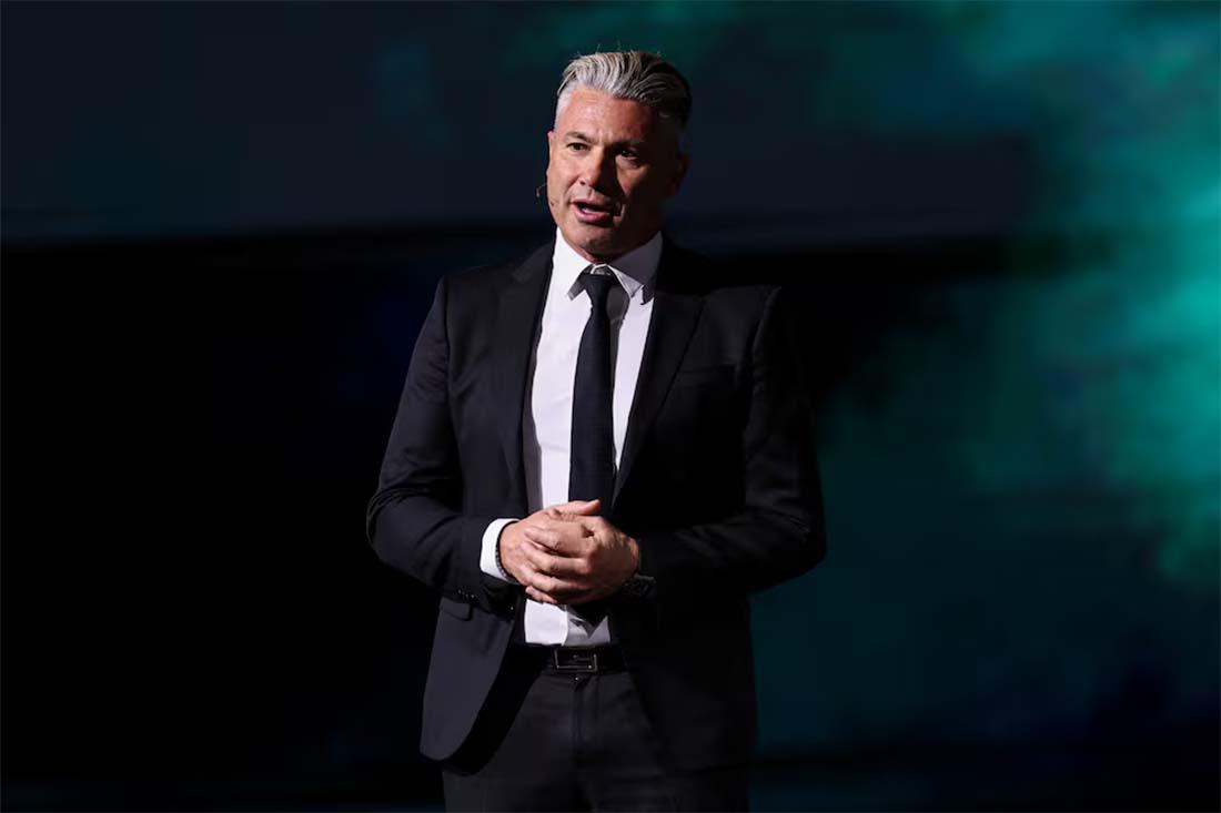 Humain CEO Tareq Amin speaking at the Fortune Global Forum in Riyadh