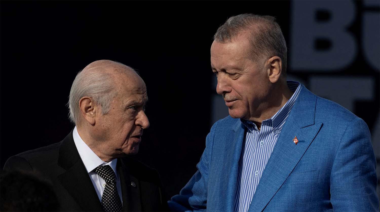 Bahceli (L) with Erdogan