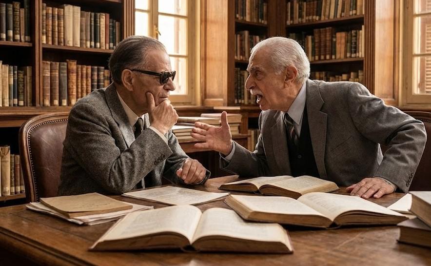 طه حسين وناصر الدين الأسد