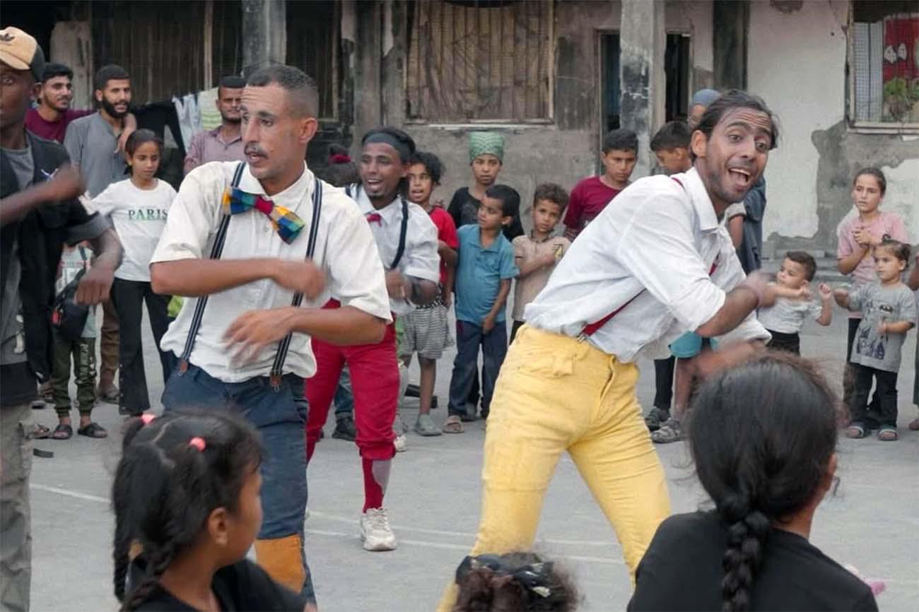 "We can't stop the bombs, but we can make the kids forget them for an hour"