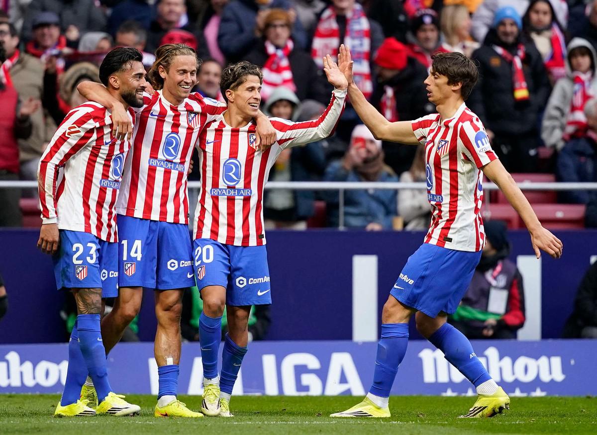 أتلتيكو مدريد فرض سيطرته الكاملة على مجريات اللعب منذ الدقائق الأولى