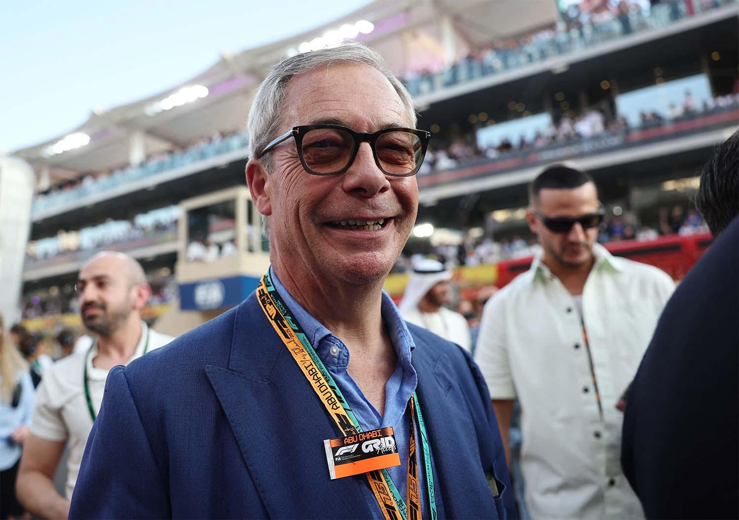 Farage's funded trip was valued at approximately £10,000 and included attendance at the Formula 1 Grand Prix