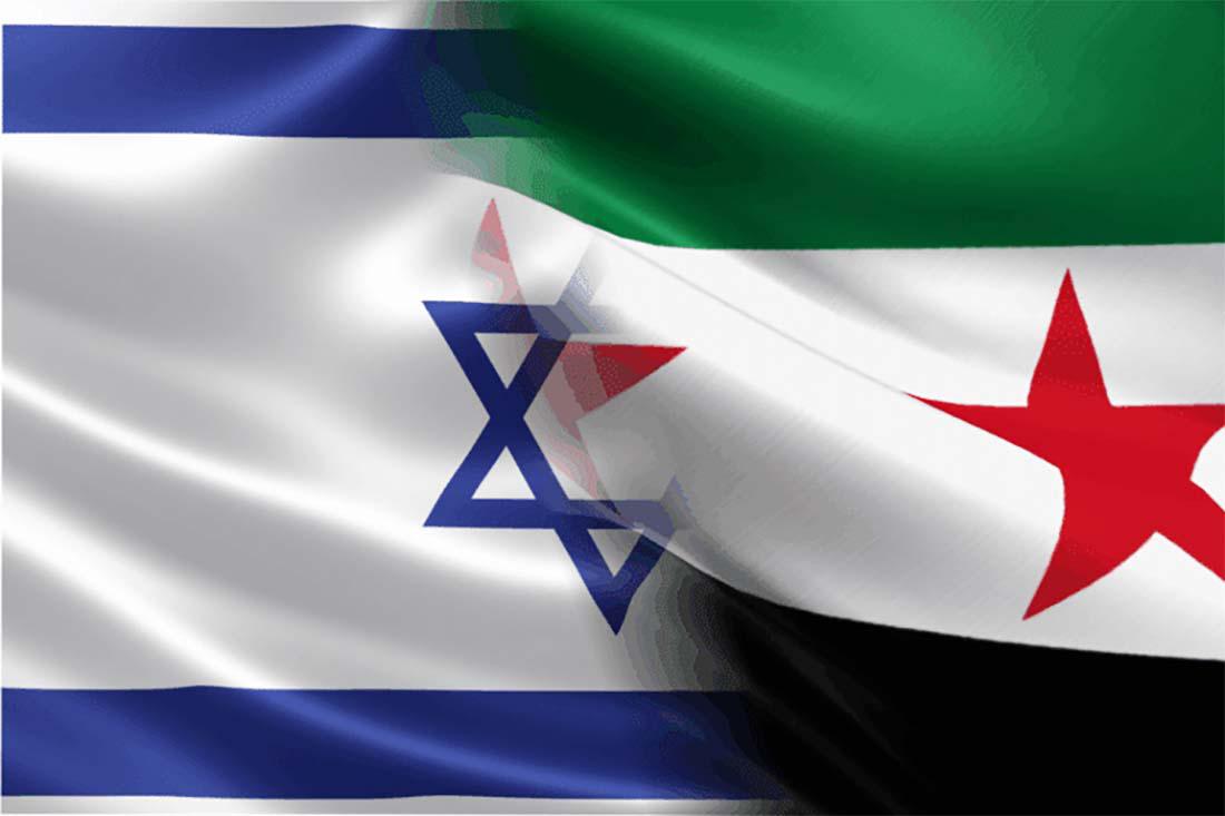 Israeli and Syrian flags