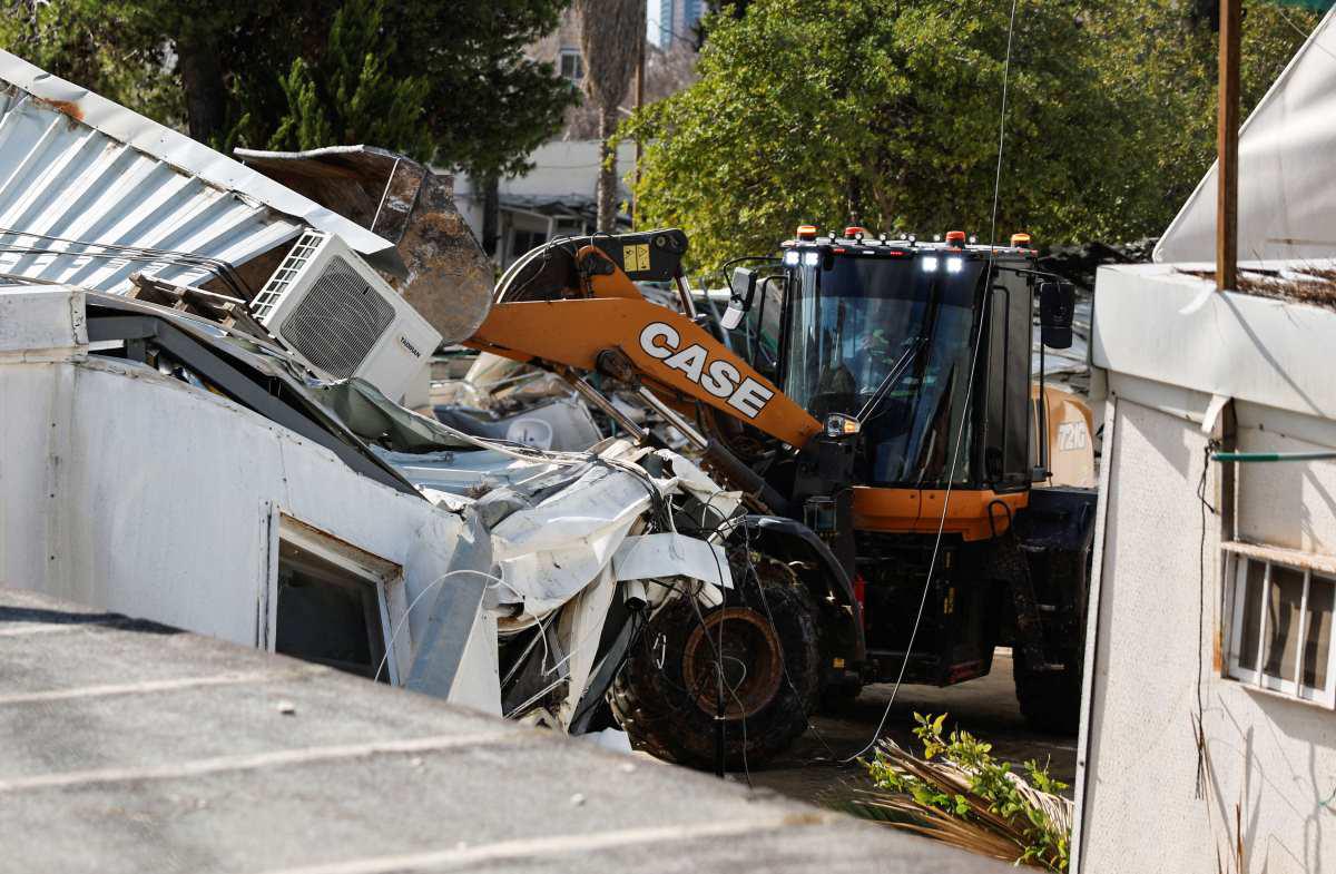 Bulldozers razed several large buildings and other smaller structures inside UNRAW’s compound