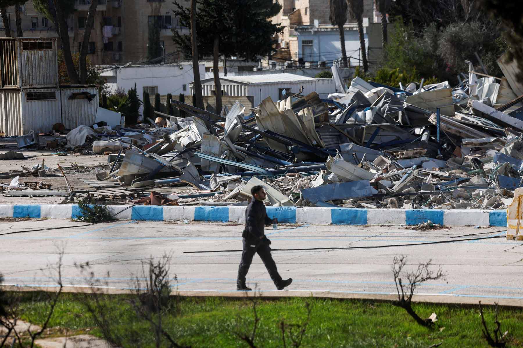 Israel in January demolished structures inside UNRWA’s East Jerusalem compound
