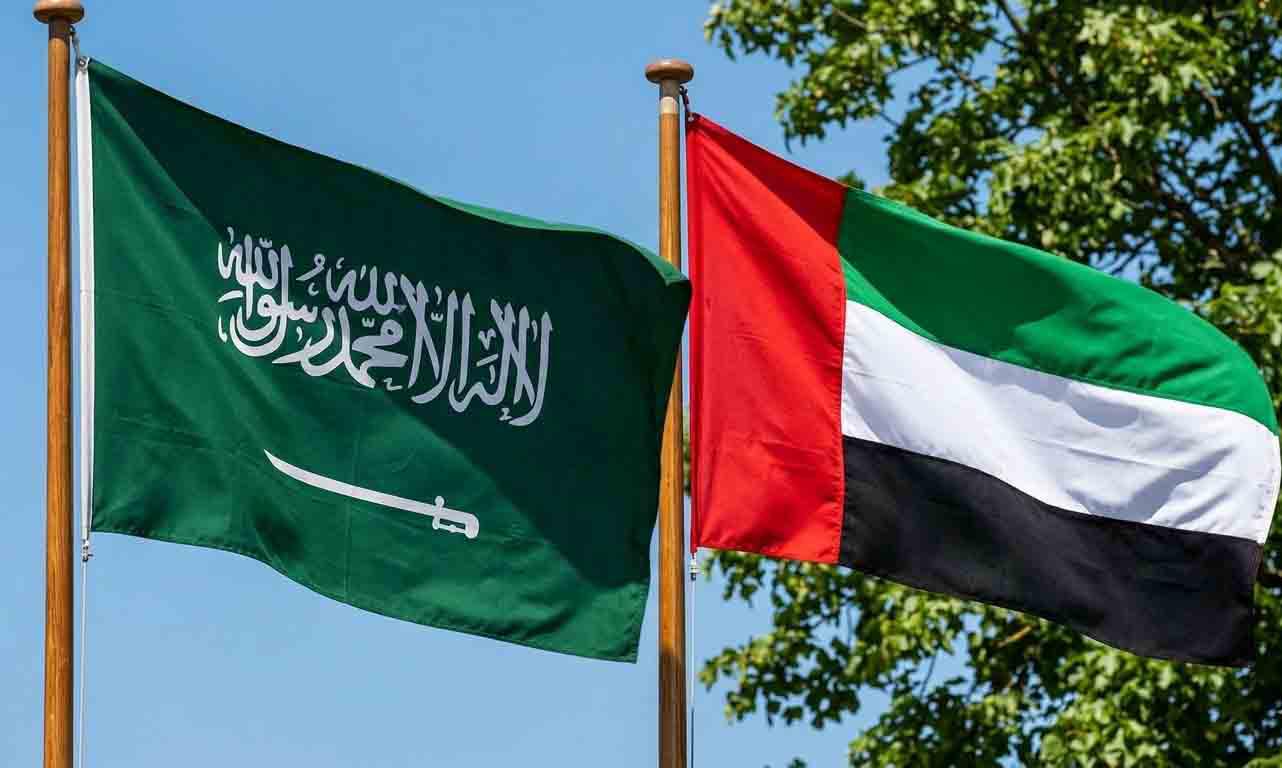 UAE and Saudi flags