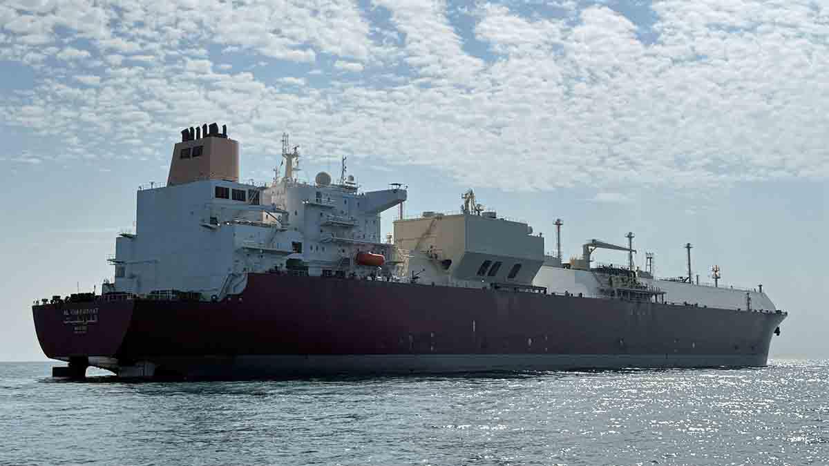 Qatar's Al Kharaitiyat vessel sailed towards the Strait of Hormuz on May 9 en route to Pakistan