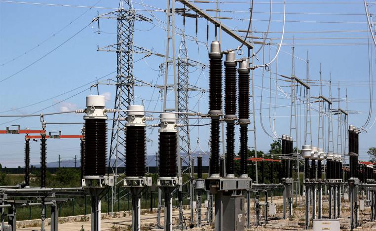 A view shows Santa Llogaia electrical sub-station connected to the interconnection grid between France and Spain